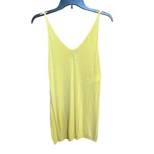 United Colors Of Benetton Viscose Yellow Sleeveless Knit Tank Top